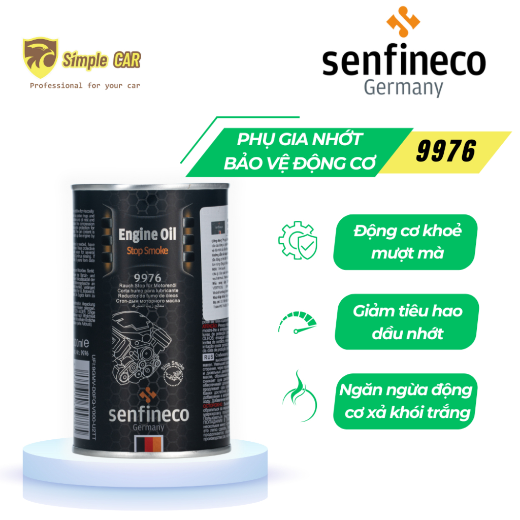 Senfineco 9976 - Phụ Gia Nhớt Bảo Vệ Động Cơ Ô Tô, Xe Hơi Giúp Êm Máy Chống Hao Nhớt
