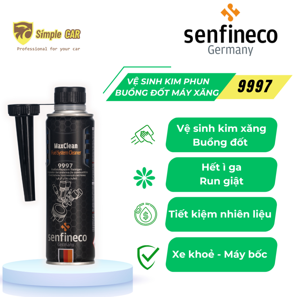 Senfineco 9997 - Dung Dịch Vệ Sinh Kim Phun, Buồng Đốt Động Cơ Xăng Ô Tô