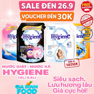  Hygiene nước xả vải hygiene nước giặt Thái Lan Xả Quần Áo 2in1  Dùng Cho Giặt Tay Và Giặt Máy Hai Cửa Túi 3L 