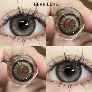   CÓ CẬN  BEAR LENS Kính Áp Tròng Viền Douyin Thai Milk Gray Giãn Tròng  Tặng Kèm Khay Dụng Cụ Đựng Lens  