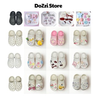  Dép Đúc Quai Hậu Kèm Charm - Dép Sục Nam Nữ Đế Cao 4cm Chống Trơn Trượt - Hỗ Trợ Đổi Size 