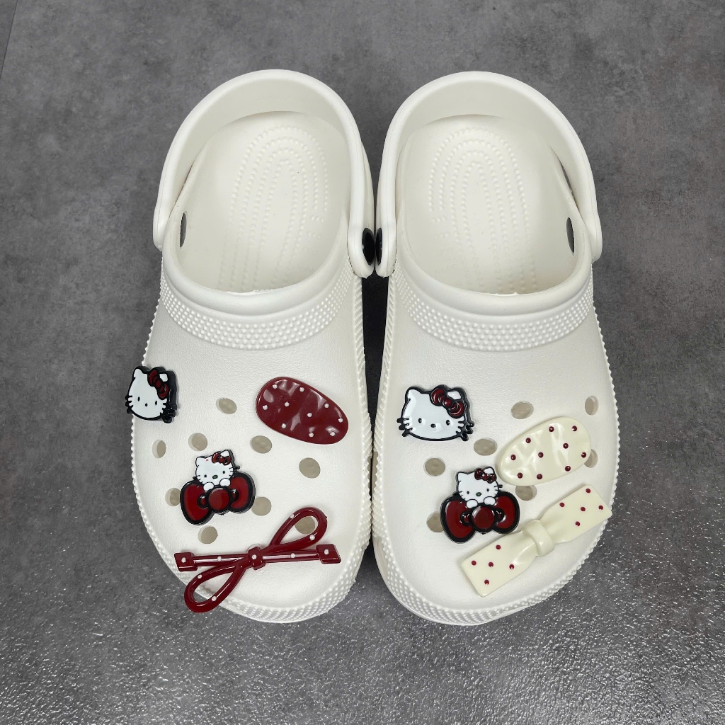 Dép Đúc Quai Hậu Kèm Charm - Dép Sục Nam Nữ Đế Cao 4cm Chống Trơn Trượt - Hỗ Trợ Đổi Size