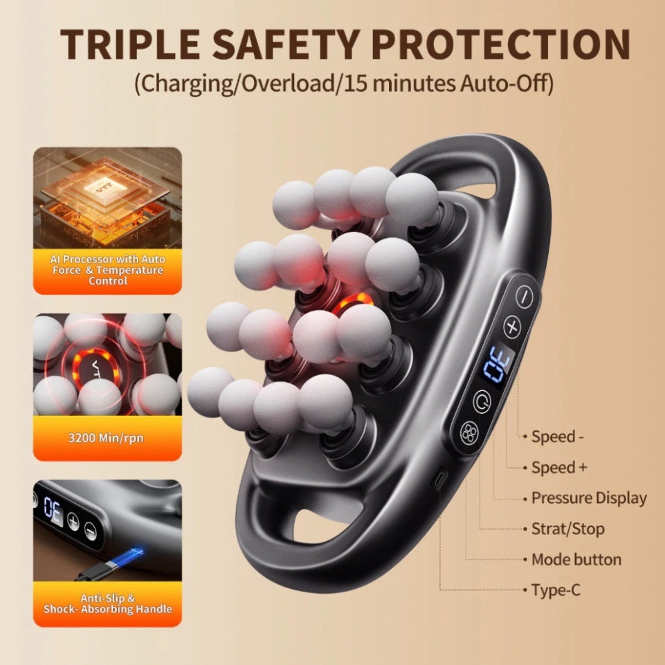 Máy Massage Cổ Vai Gáy Hồng Ngoại (loại 1 ) - Máy Massage cao cấp thế hệ mới bản nâng cấp siêu xịn