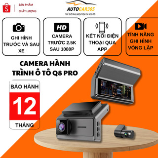  Camera Hành Trình Ô Tô Q8 Pro 2K5 – Ghi Hình Trước Sau Góc Rộng 170° Hỗ Trợ Ghi Đêm Cam Ô Tô Full HD Nét 