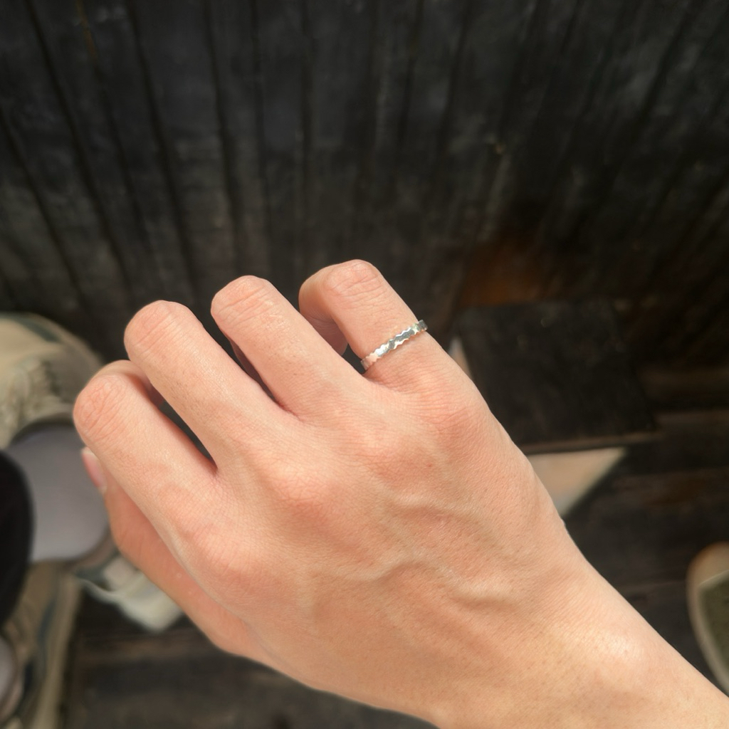 Nhẫn bạc zikzak thiết kế đơn giản - MINA JEWELRY Trang Sức Cao Cấp