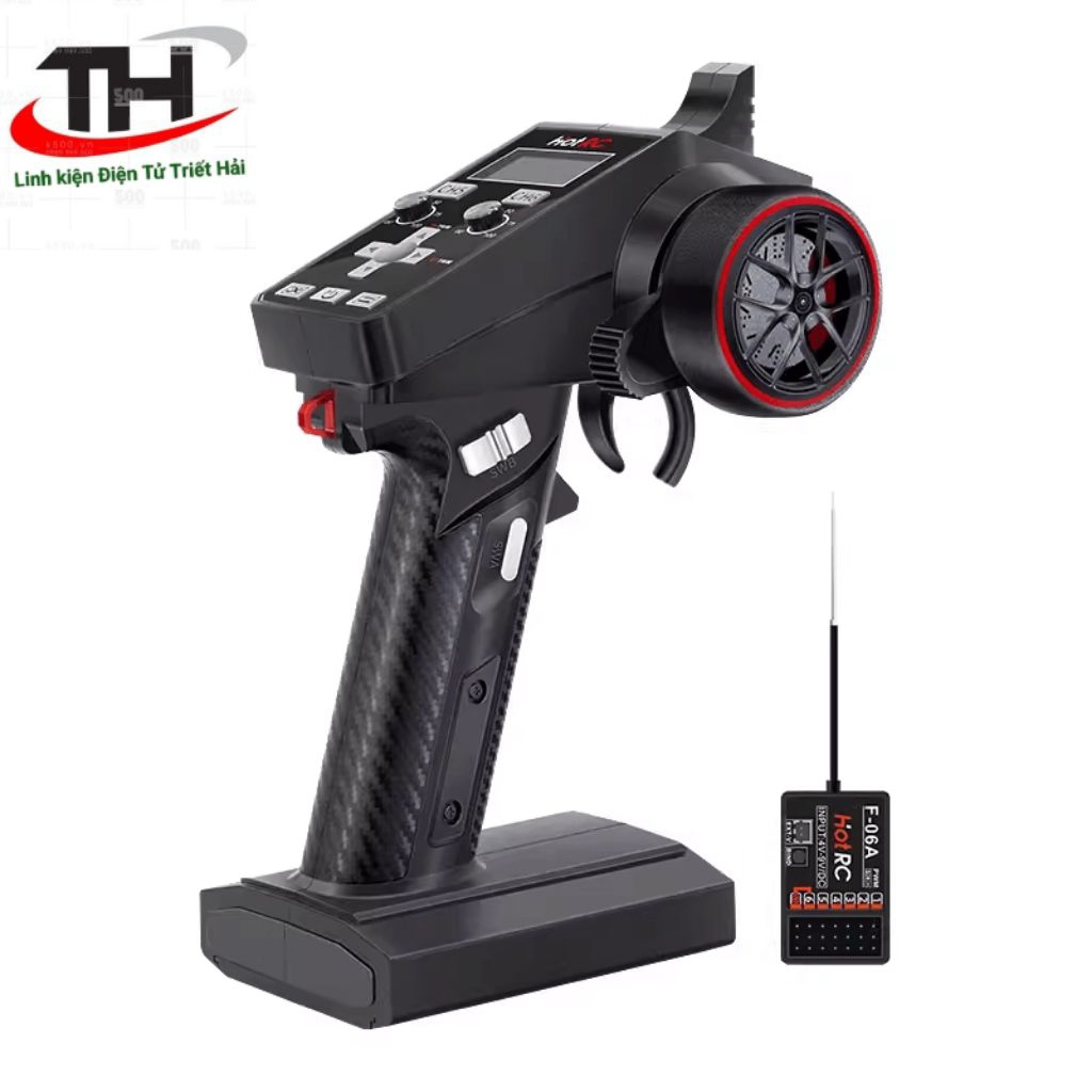 Tay Điều Khiển TX RX, HOT RC 6Ch cho tàu ,xe mô hình RC.