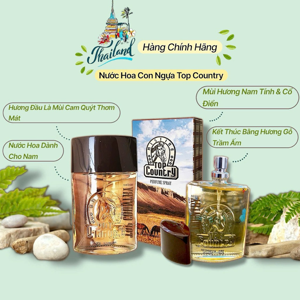 Nước Hoa Ngựa Top Country Perfume Spray Thái Lan 50ml - Quyến Rũ