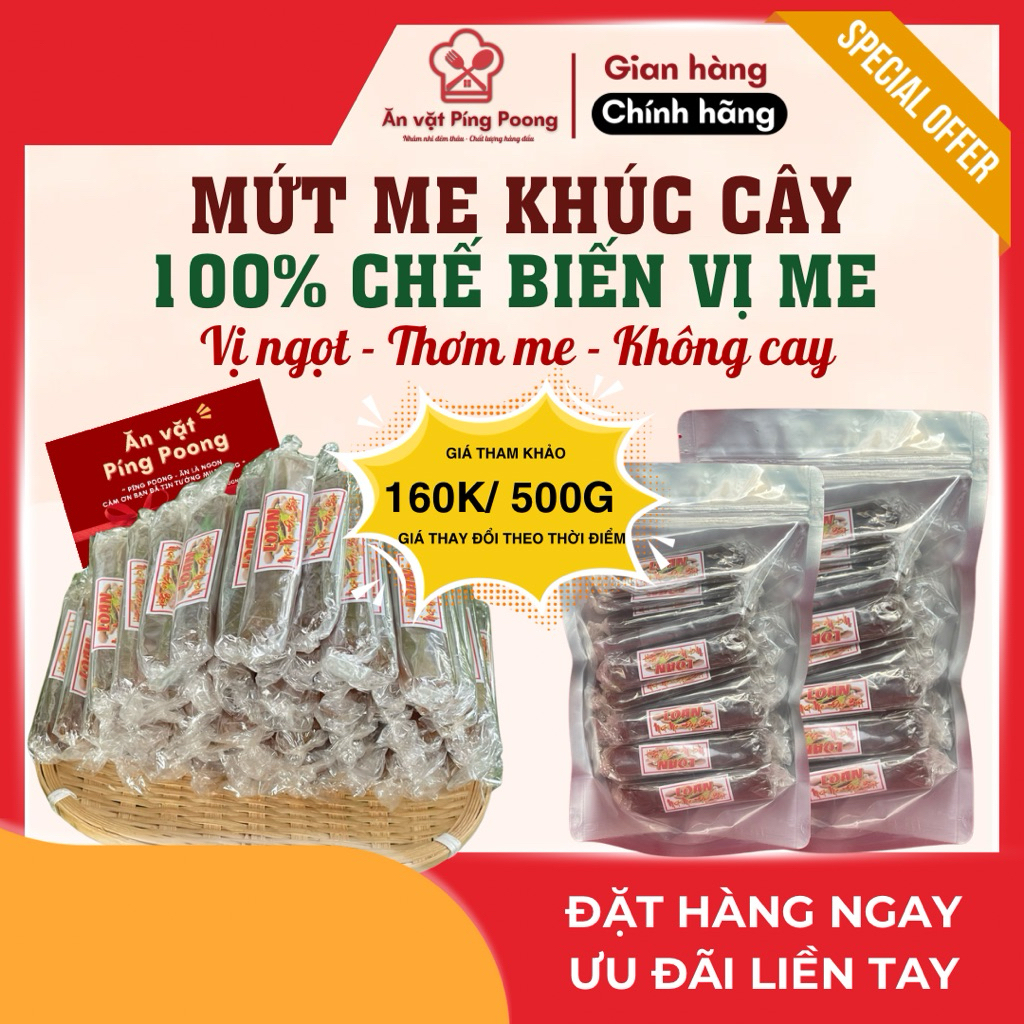 [Hộp 500G] Mứt Me Khúc Loan Sấy Dẻo Bọc Kiếng Vị Ngọt Thanh Không Cay