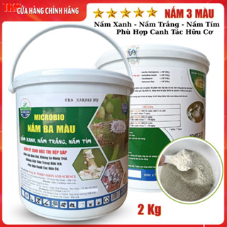 Xô 2Kg NẤM 3 MÀU Phân Bón Vi Sinh - Loại Bột Tan