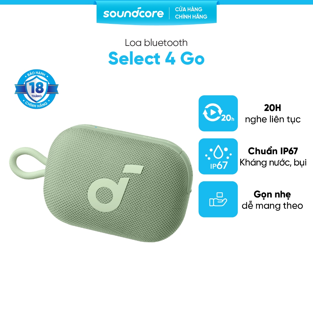 Combo 2 Loa bluetooth True Wireless Soundcore Select 4 Go | Pin 20 giờ | Kháng bụi, nước IP67 | BigBuy360 - bigbuy360.vn