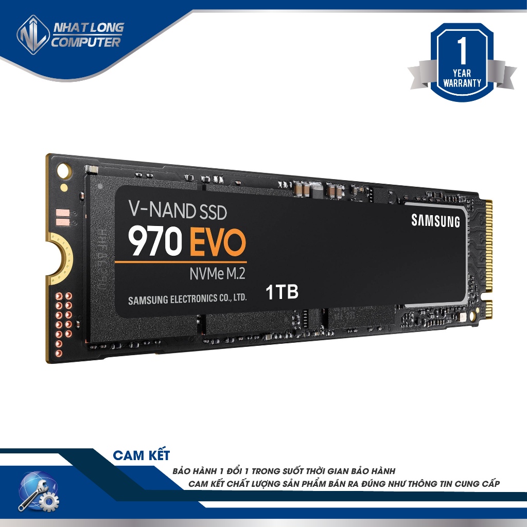 Ổ cứng m2 nvme 1Tb samsung 970 evo plus tháo máy bh 1T