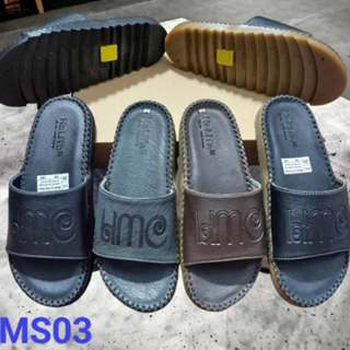 Dép Doctor Nam Da Bò 3cm Halita Da Chống Nhăn, Đế Cao 3cm, Thời Trang - MS 03