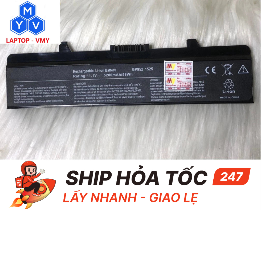 Pin laptop Dell 1525 M911G GW240 GP952 RN873 RU586 XR693 WK379 PP29L GW252