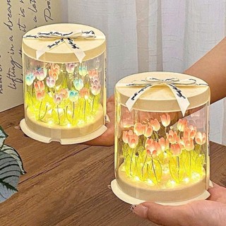  Đèn Ngủ Handmade tự làm Hoa Tulip Kèm Pin Nhiều Màu Đèn Hoa Để Bàn Đồ Decor Trang Trí ss 