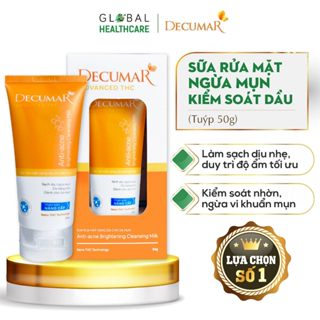 Sữa rửa mặt Decumar THC làm sạch sâu, sáng da, ngừa mụn, giảm sưng đỏ, mờ thâm(Tuýp 50gr)