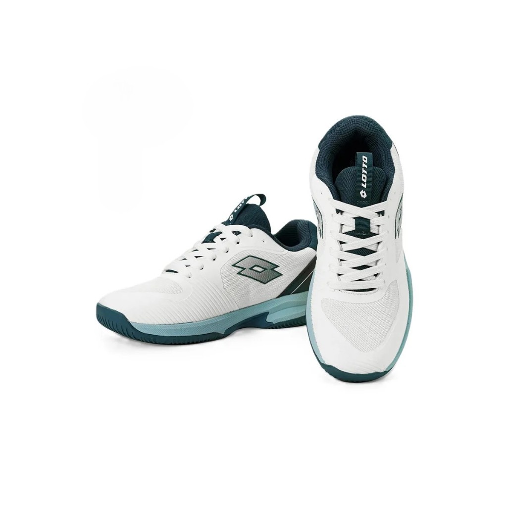 Giày Pickleball/Tennis Lotto Faye Trắng Xanh Chính Hãng, Bền Đẹp
