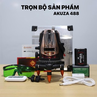 Máy cân bằng laser Akuza AK-488 Spider bóng Led siêu sáng,điều khiển từ xa,motor xoay 360 độ