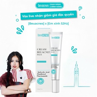  Kem giảm mụn nhanh 24h BEUACNES PLUS mụn trứng cá chiết xuất rau má hỗ trợ mờ thâm mụn 15g 