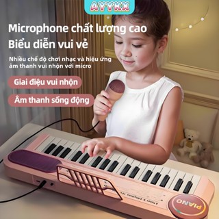 Đàn piano đồ chơi trẻ em điện tử kèm microAYYKX, organ mini nhiều phím, nhạc cụ giáo dục cho bé