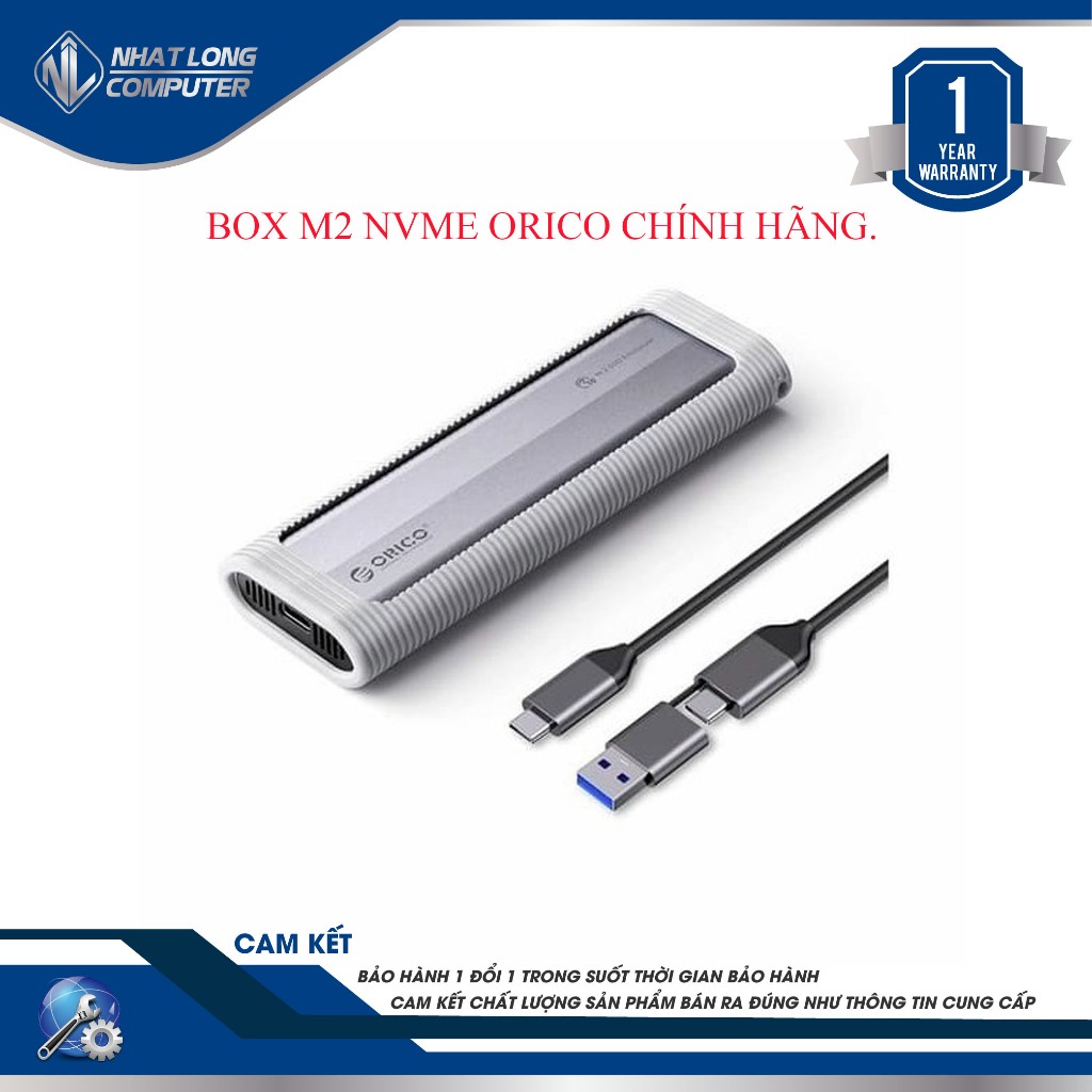 Box m2 nvme Orico AXM2-G2-V1 lắp ổ m2 nvme 2230,2242,2280