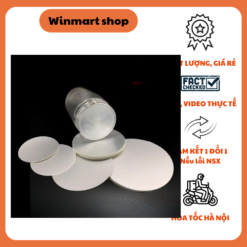 100 chiếc màng seal nhiệt niêm phong miệng chai lọ hũ nhiều size lựa chọn winmart