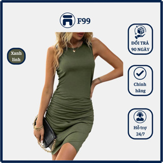  Váy ôm body Sát nách Xếp nhún Hàng xuất khẩu dư Big size VNXK 1010 