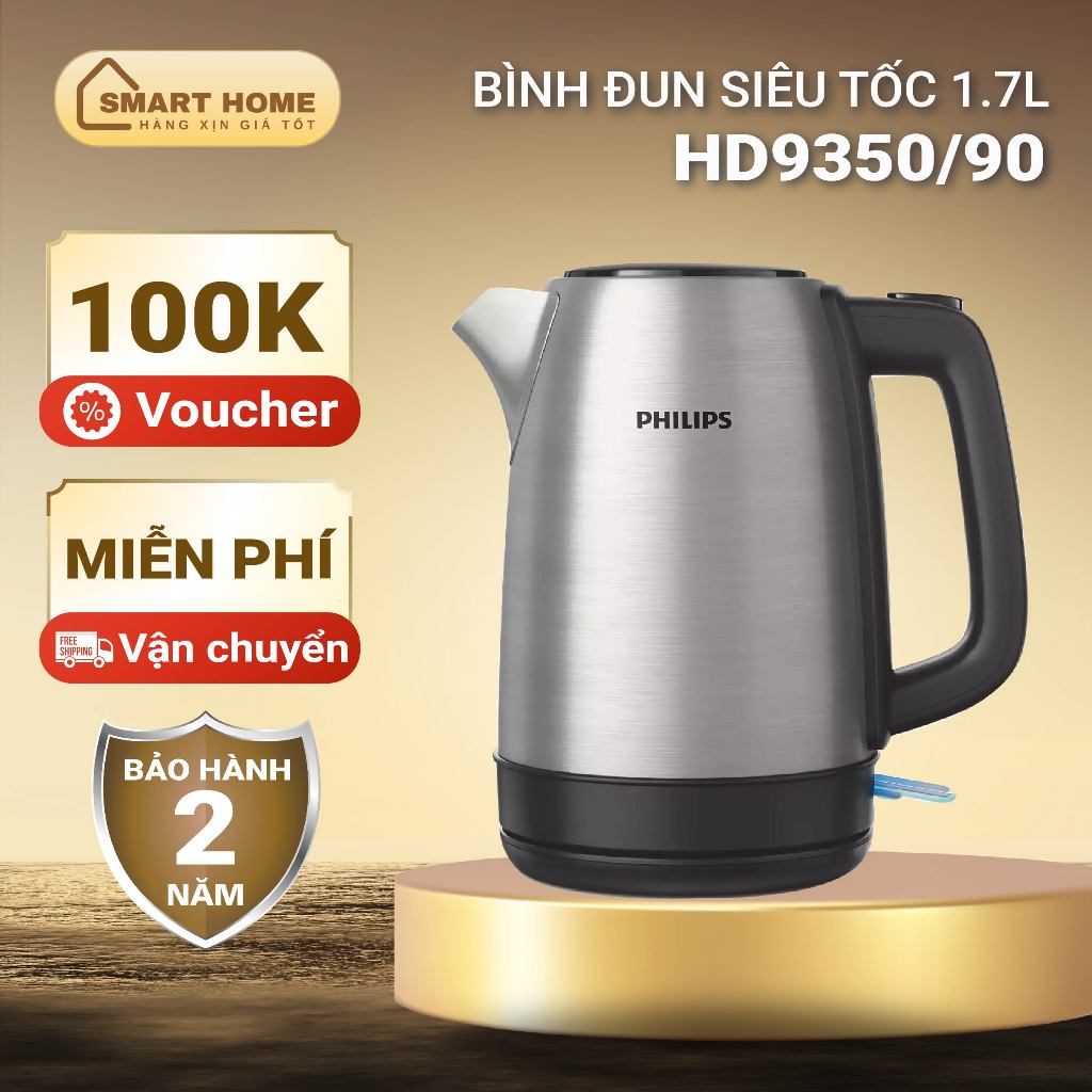 Bình/Ấm đun nước siêu tốc Philips 1.7L HD9350/90