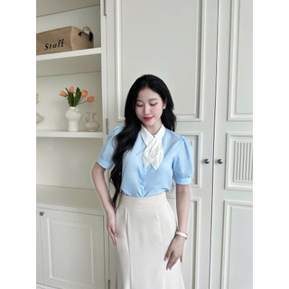 Áo sơ mi cổ nơ