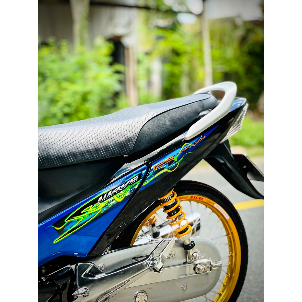 Tem wave 125 S 2006 dán cho Future neo xanh đen chất liệu camay