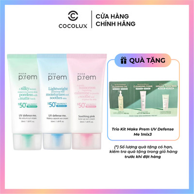 Kem Chống Nắng Make P:rem Tone Up Dịu Nhẹ Phù Hợp Cho Mọi Loại Da SPF50+ PA++++ 50ml