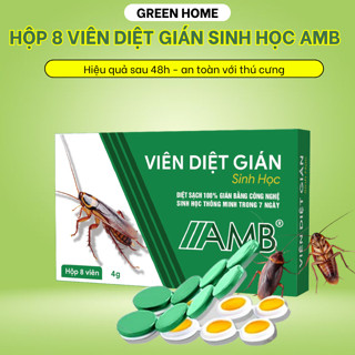 Viên diệt gián sinh học AMB hộp 8 viên, diệt tận gốc các loại gián, diệt gián sinh học, hiệu quả