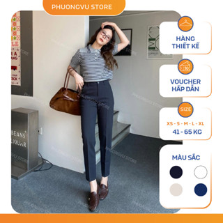  Quần tây ống đứng nữ PHUONGVU Cạp Cao Ống Ôm Vừa – Hack Dáng Phong Cách Công Sở Trẻ Trung - Q46 