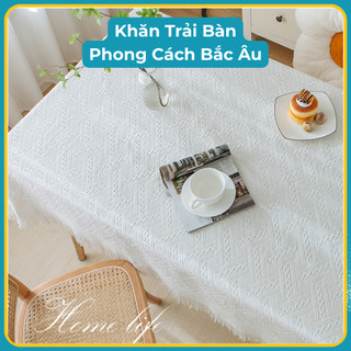 Khăn Trải Bàn Bắc Âu Cao Cấp Chống Thấm Nước Nago, Chống Bụi, Dễ Giặt
