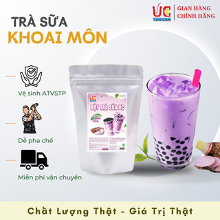  Tự Pha 18Ly Trà Sữa Khoai Môn UC,Chỉ Hòa Tan Không Cần Ủ Trà Đậm Vị Thơm Ngon Gói 500Gr 