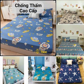 ( Tấm Nót Thay Bỉm 40x50cm ) Ga Chống Thấm Cotton Cao Cấp, Ga giường bảo vệ nệm cho bé 1m2, 1m4, 1m6, 1m8, 2m x 2m2