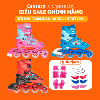 Giày Patin Trẻ Em [Centosy] Dolphin - Có Đèn Bánh, Form Chắc Chắn, Phanh Chân An Toàn