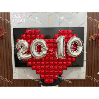 Bóng trái tim khổng lồ làm background dính tường trang trí 20/10 Valentine's, lễ tình yêu,trang trí phòng cưới