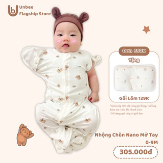  Nhộng chũn tơ tằm mở tay UNBEE cao cấp chuẩn EASY cho bé giúp ngủ ngon giấc tránh giật mình 