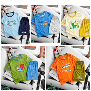   9-45kg  BỘ CỘC TAY THUN LẠNH MINKYMOM IN THÂN TRƯỚC CHO BÉ SIZE ĐẠI 