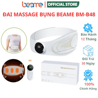 Máy Massage Giảm Mỡ Bụng EMS Beame BM-B48, Đai Massage Lưng Bụng Rung Nhiệt Đánh Tan Mỡ