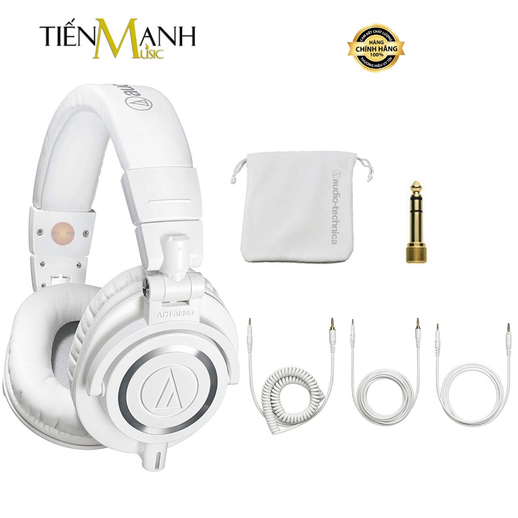 [Chính Hãng, Màu Trắng] Tai Nghe Kiểm Âm Audio Technica M50X - Studio Monitor Headphones ATH-M50X AT