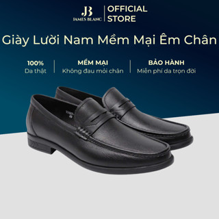 Giày Tây Nam, Giày Lười Nam JB James Blanc G0687 Da Bò Nhập Khẩu Mềm Mại Siêu Êm Chân