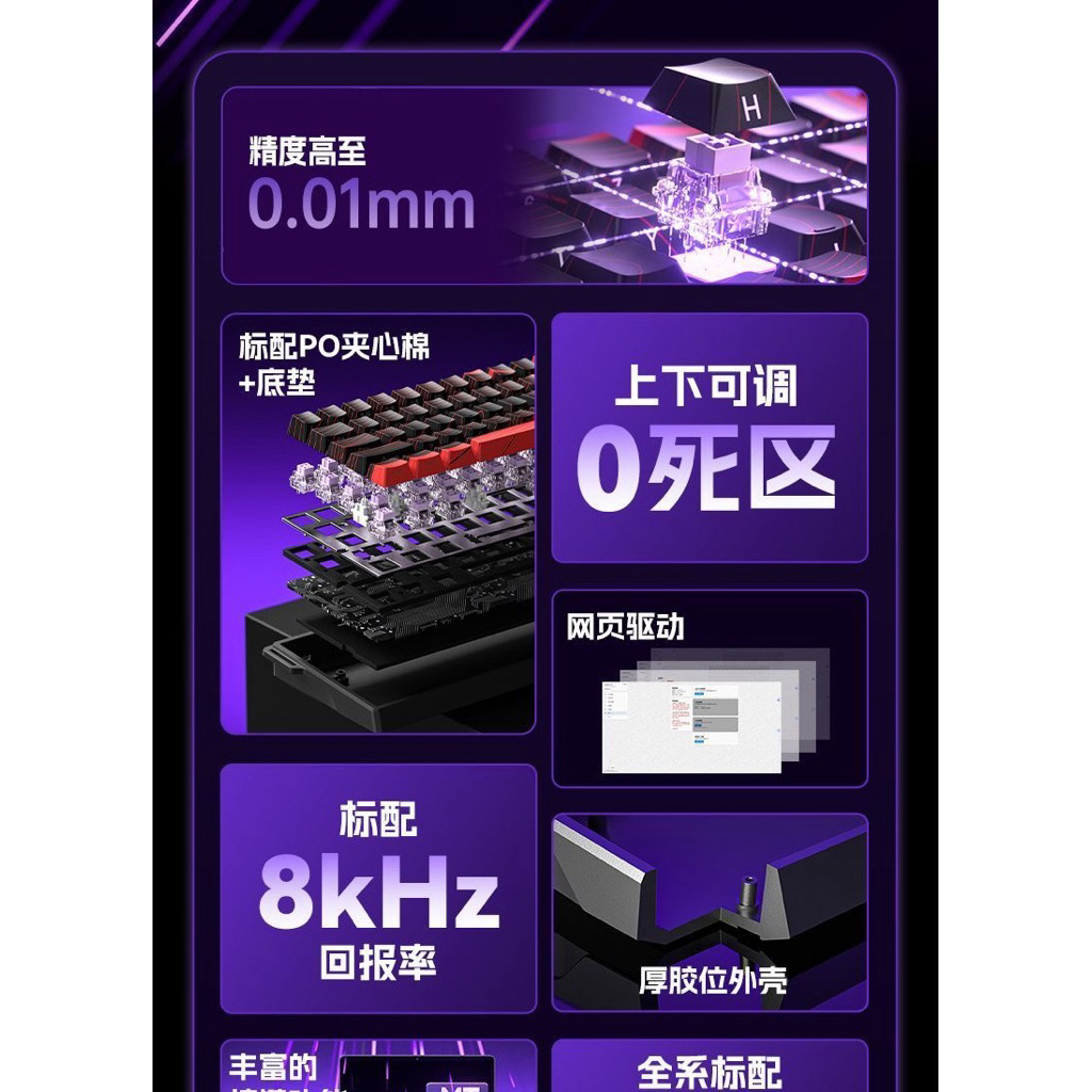 Bàn phím cơ gaming  AULA Win60-68HE | MINI 60HE | Hero 68HE Rapid trigger 8k hz | BigBuy360 - bigbuy360.vn