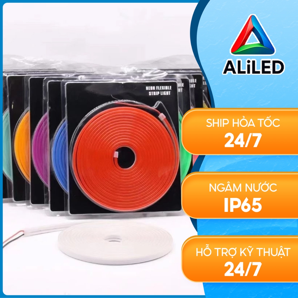 Đèn Led 12V siêu sáng, dây Led Neon flex cuộn 5m, Neon sign 12V