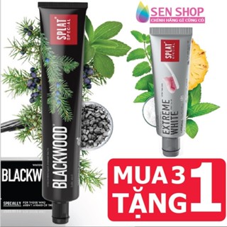 Kem đánh răng than hoạt tính trăng răng SPLAT Blackwood không chứa flo, ngừa hôi miệng, loại bỏ mảng bám, khỏe nướu 75ml