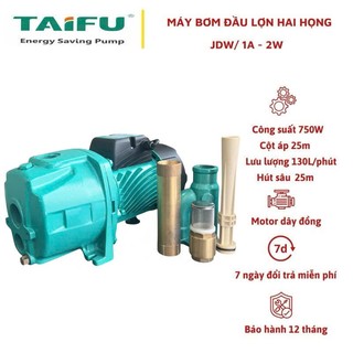   Hút sâu 25m  Máy bơm nước 2 họng hút sâu 750W  1HP  TAIFU JDW 1A-2W - Bảo hành 1 năm 