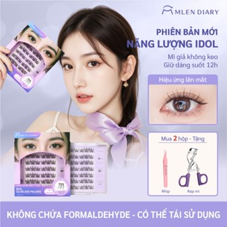 MLEN DIARY Mi Giả Không Cần Keo BST CÁC LOÀI HOA Mi Cụm Mềm Mại Tự Nhiên, Có Thể Tái Sử Dụng