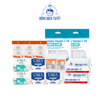 [QUÀ TẶNG KHÔNG BÁN] Combo 14 quà: 2 bông y tế + 3 xỏ ngón + 3 bông 3D + 2 tăm bông + 2 sạch sâu + 2 khẩu trang 3 lớp