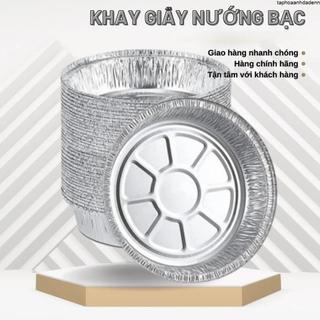   100 - Khay Giấy Bạc Lót Nồi Chiên Không Dầu Khuôn Giấy Bạc Đựng Thực Phẩm Size 22 