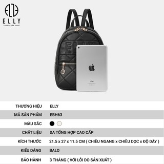 [Deal sang chảnh]  Balo nữ thời trang cao cấp ELLY – EBH63